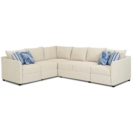Two Piece Power Hybrid Reclining Sectional Sofa with LAF Corner Sofa